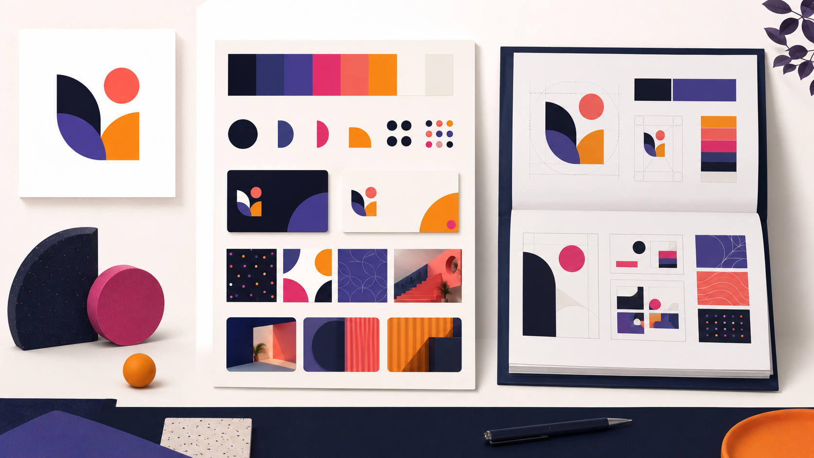 Illustration présentant les différences entre un logo, une identité visuelle et une charte graphique