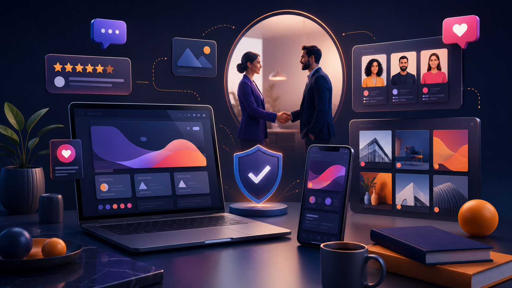 Illustration des contenus qui renforcent la confiance avant le premier contact avec une entreprise