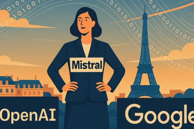 Illustration de Mistral, la startup française d’intelligence artificielle face aux géants américains
